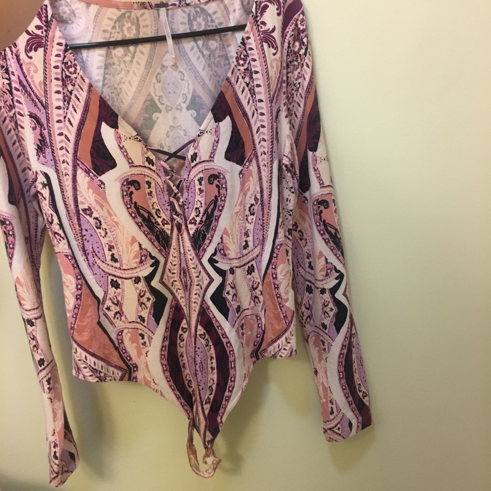 Free People “pick a place” long sleeve bodysuit